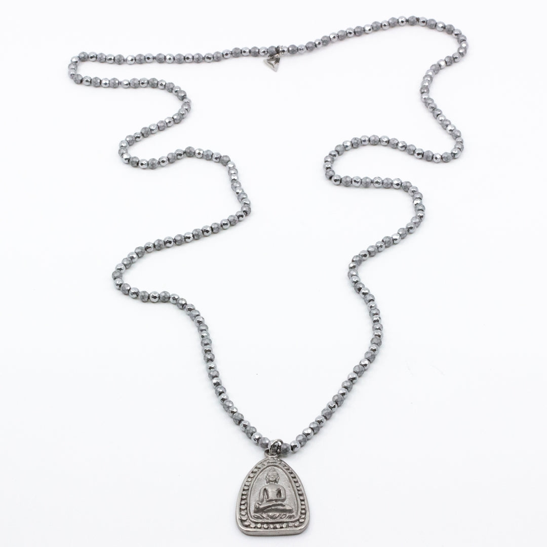 Buddha Icon Halsband Silver