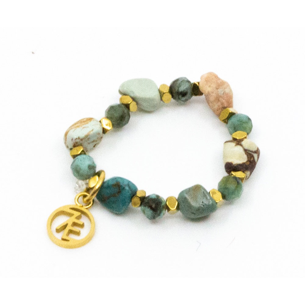 Amazonite Elastisk Ring