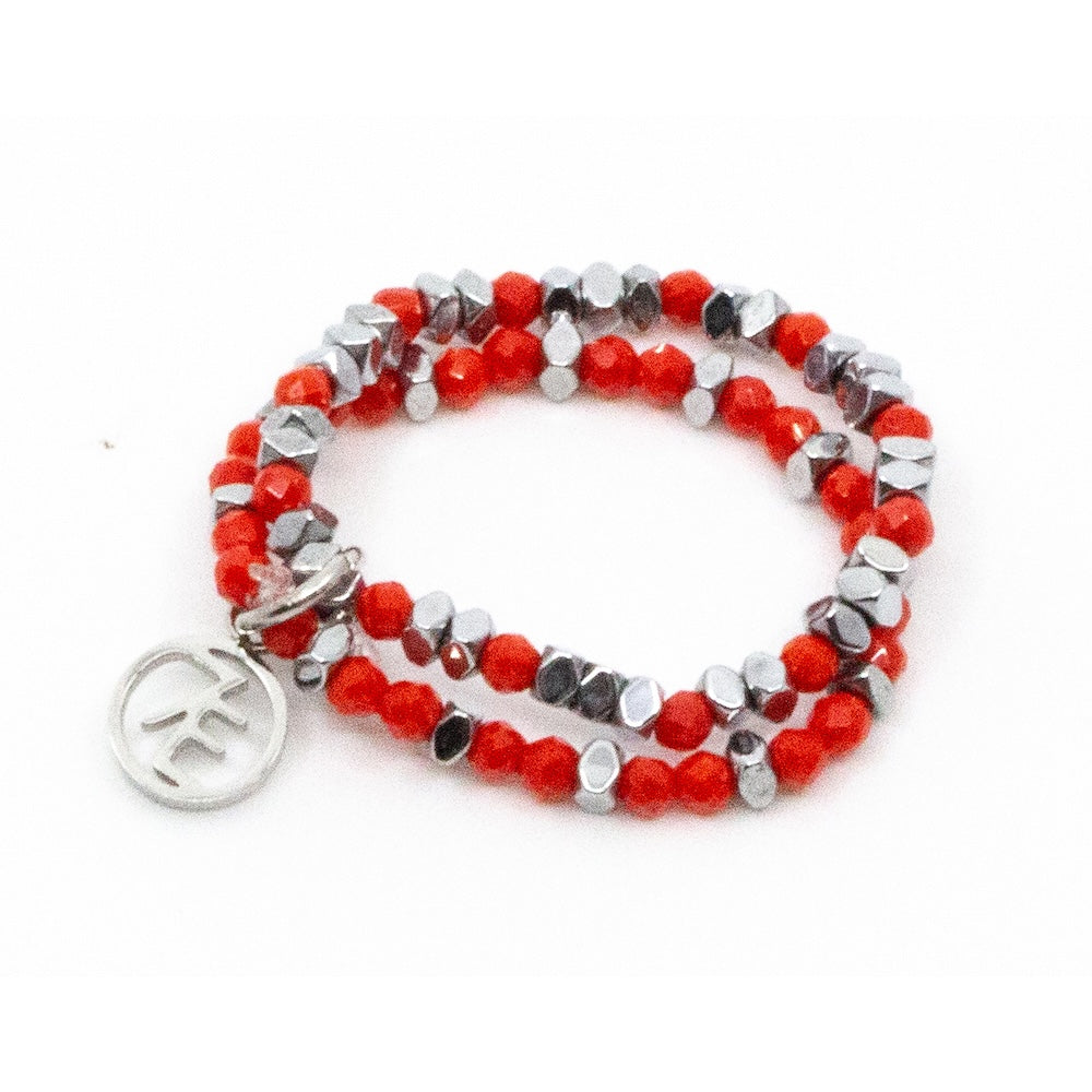 Red Double Elastisk Ring