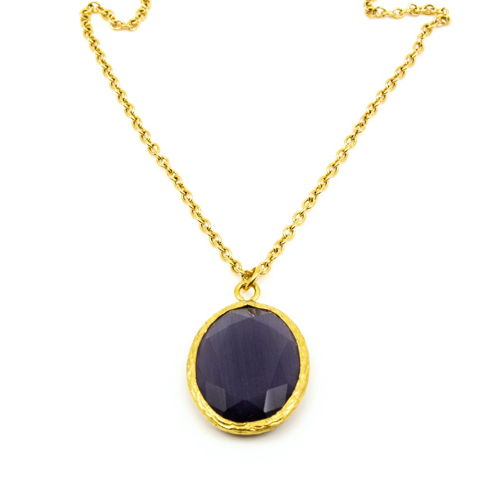 Theá Halsband Lila Guld