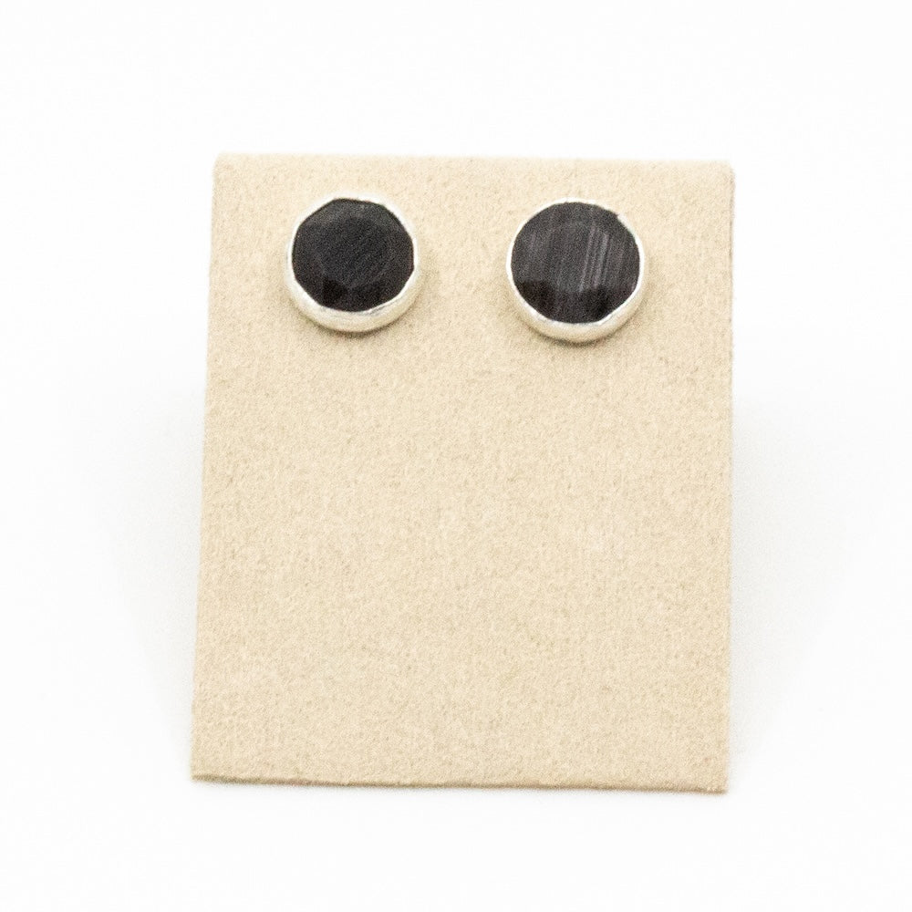 Tau Earring Silver Black