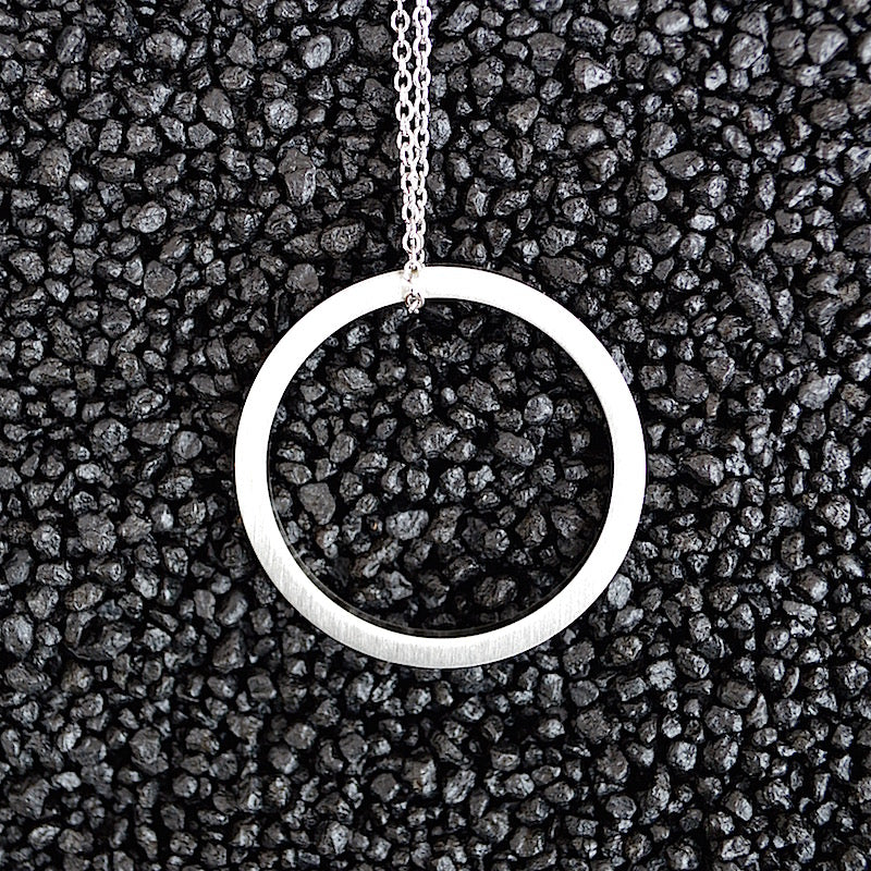 Big Ring Halsband Stål
