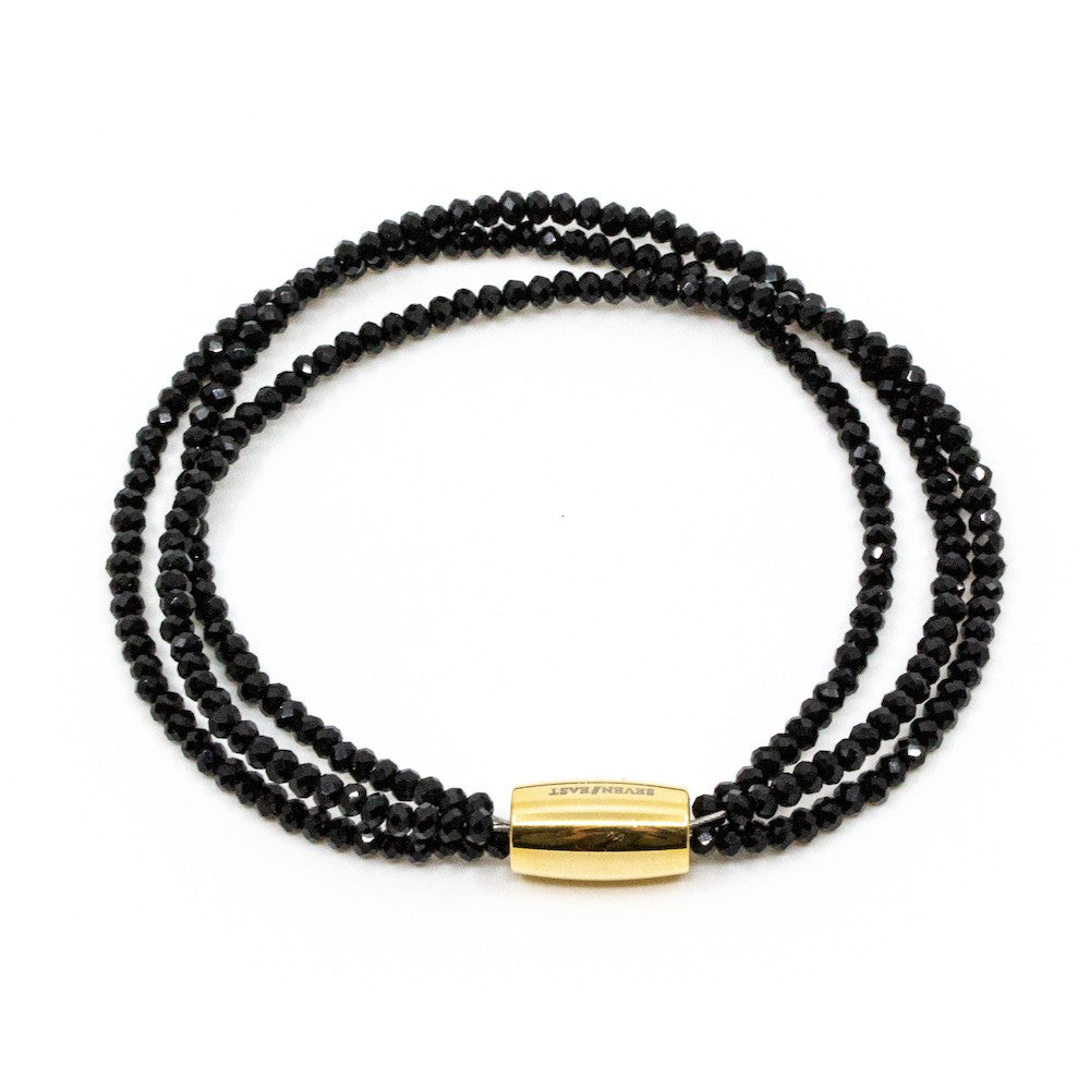 Tripple Sparkling Armband Svart/guld Svart