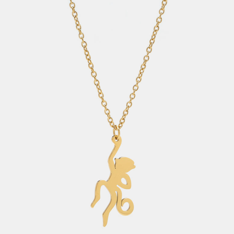 Monkey Halsband 45cm Guld Guld