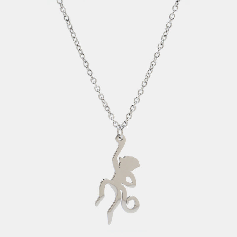 Monkey Halsband 70cm Silver Silver