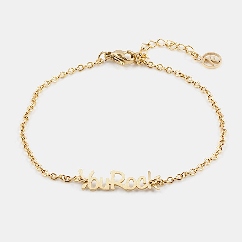 You Rock Armband Guld Guld