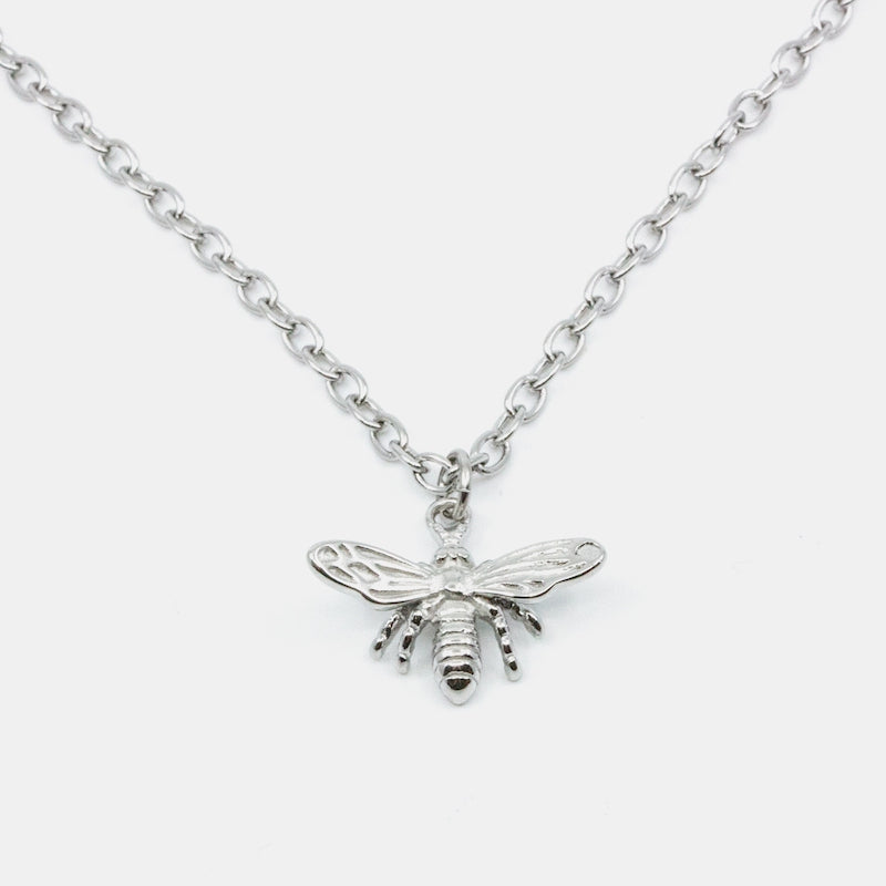 Bee Halsband 42cm Silver Silver