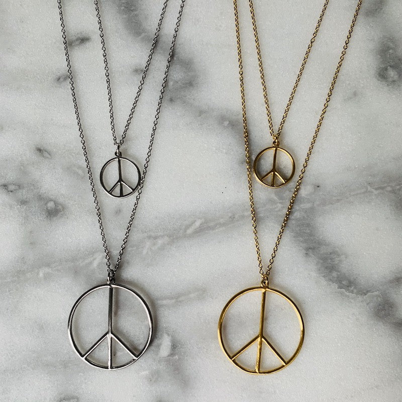 Peace Halsband 45cm Guld Guld