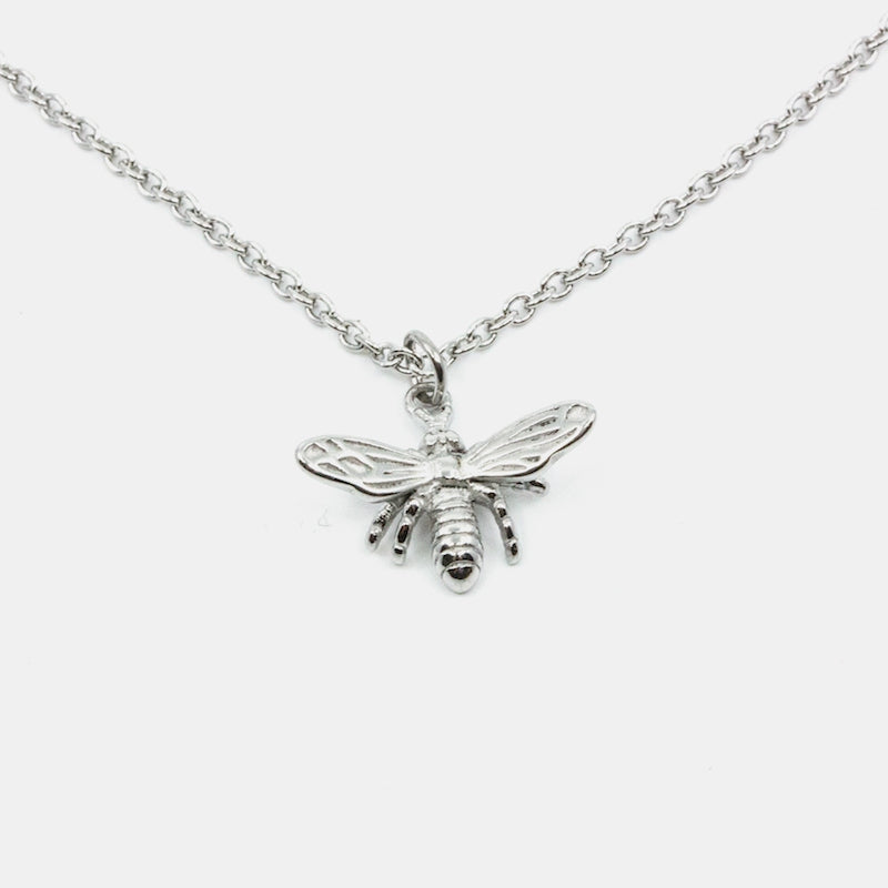 Bee Halsband 60cm Silver Silver