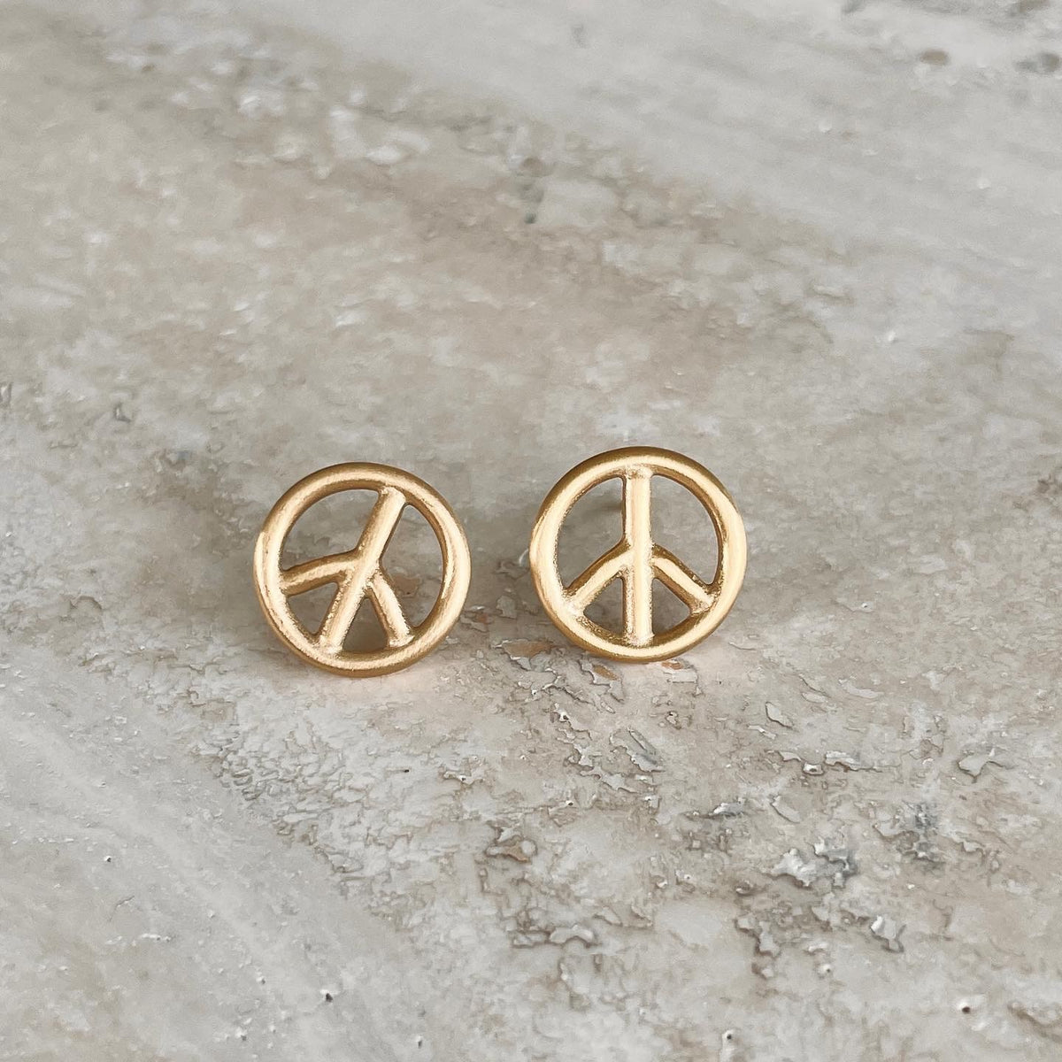 Peace Örhänge Guld Guld