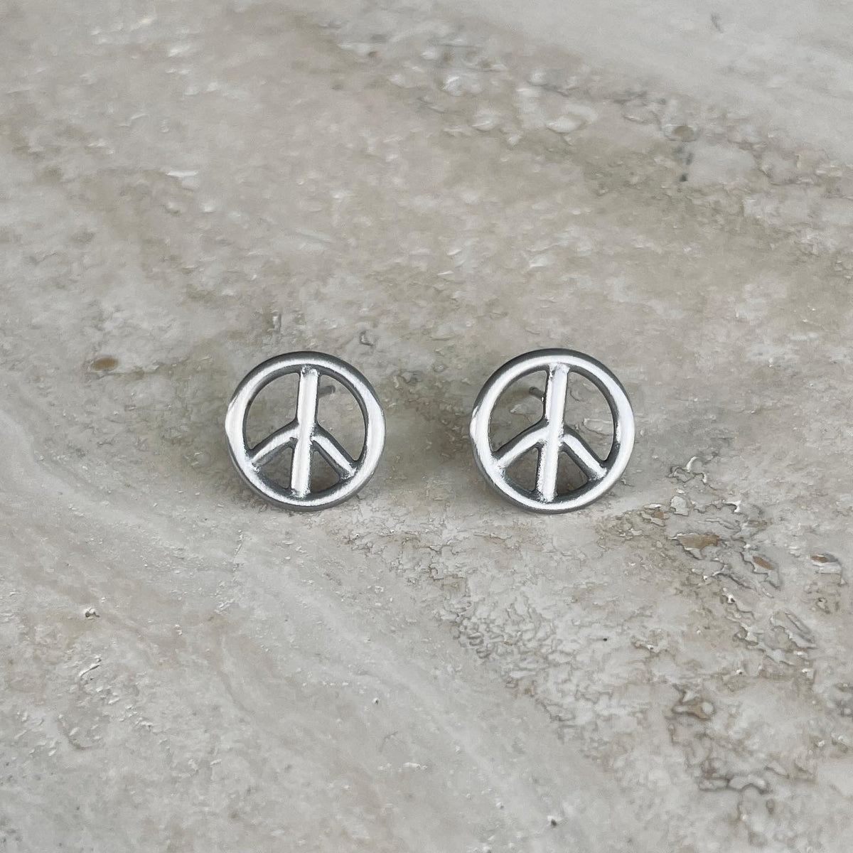 Peace Örhänge Silver Silver