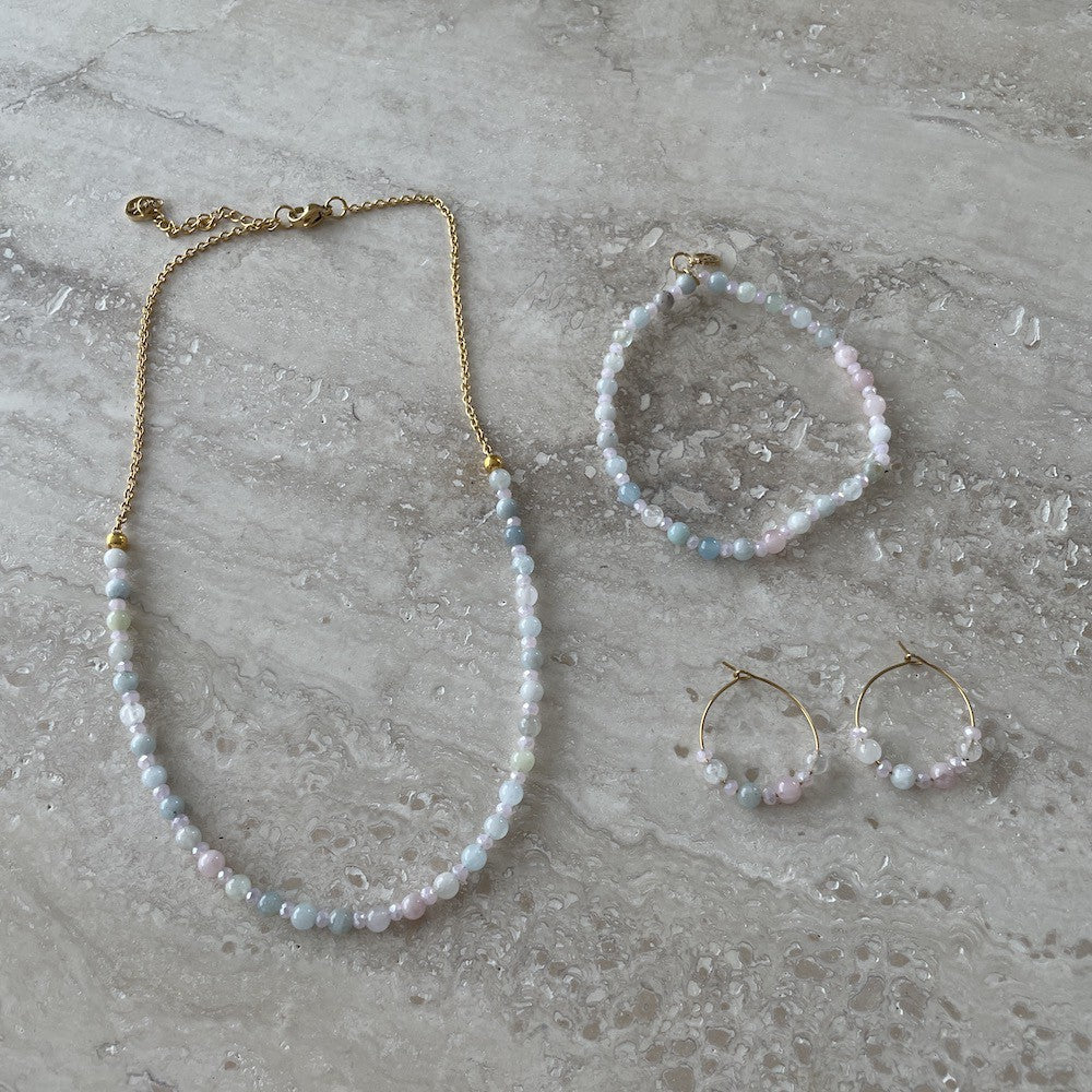 Beads Kit Morganite Multi/Guld