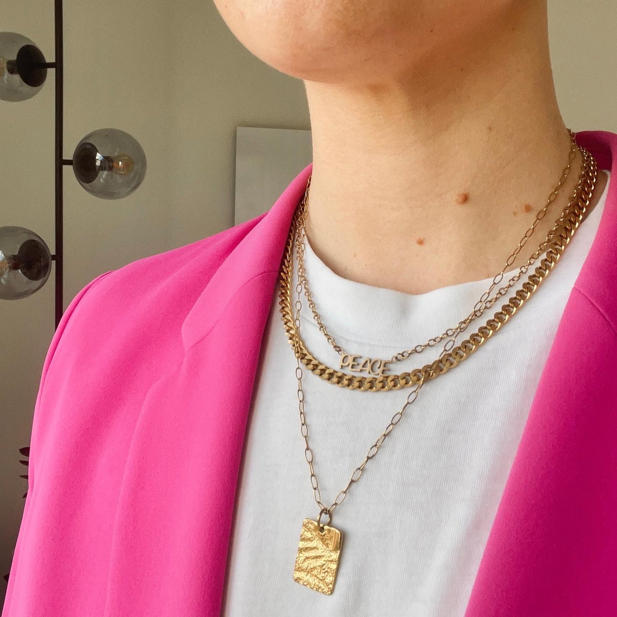 Amulet Halsband Guld Guld