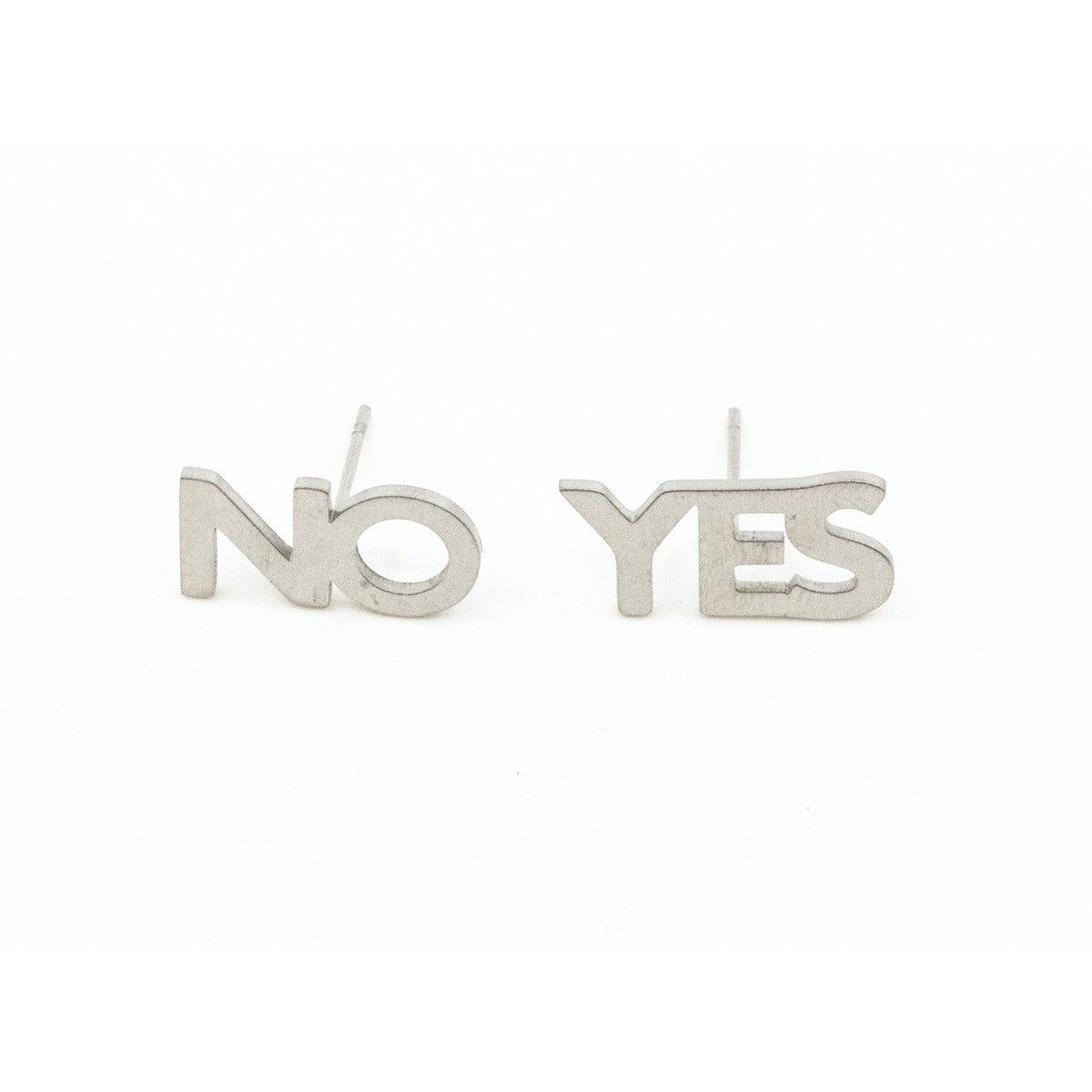 YES or No Örhänge Silver Silver