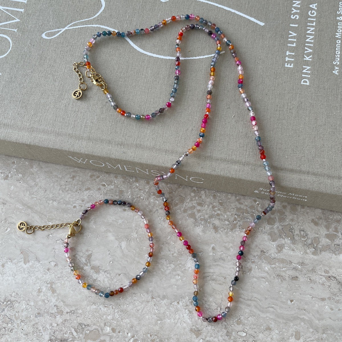 Mini Gem Halsband Jade Multi