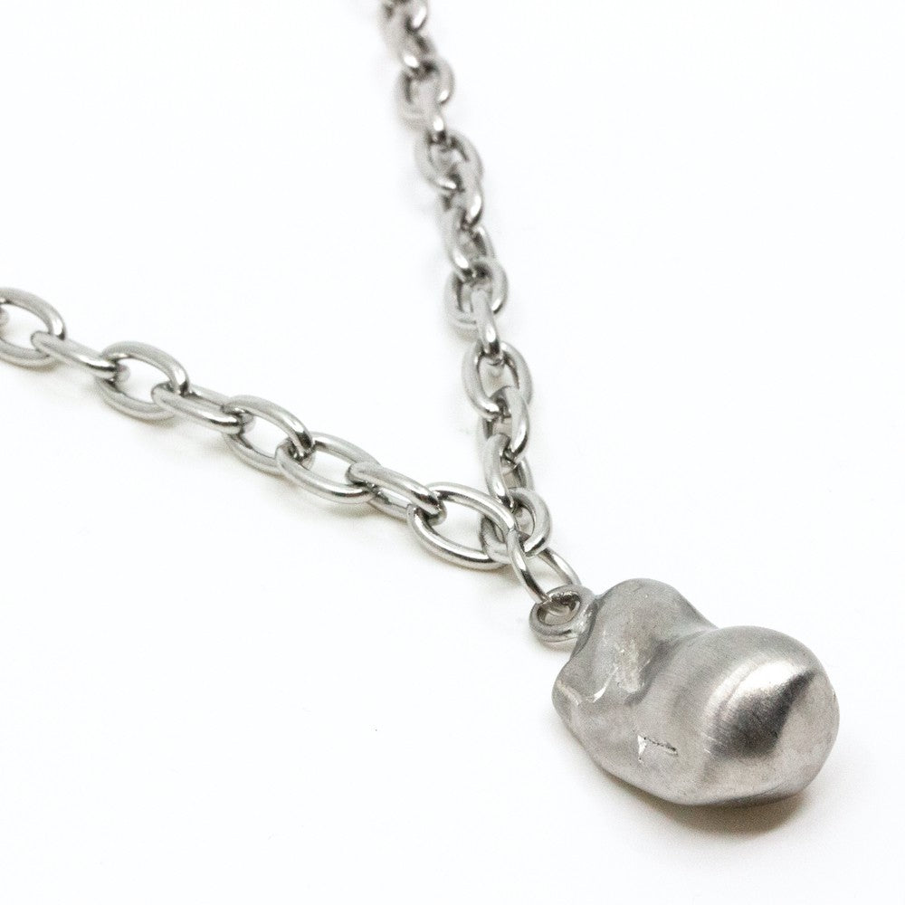 Chunky Pearl 45cm Halsband Silver Silver