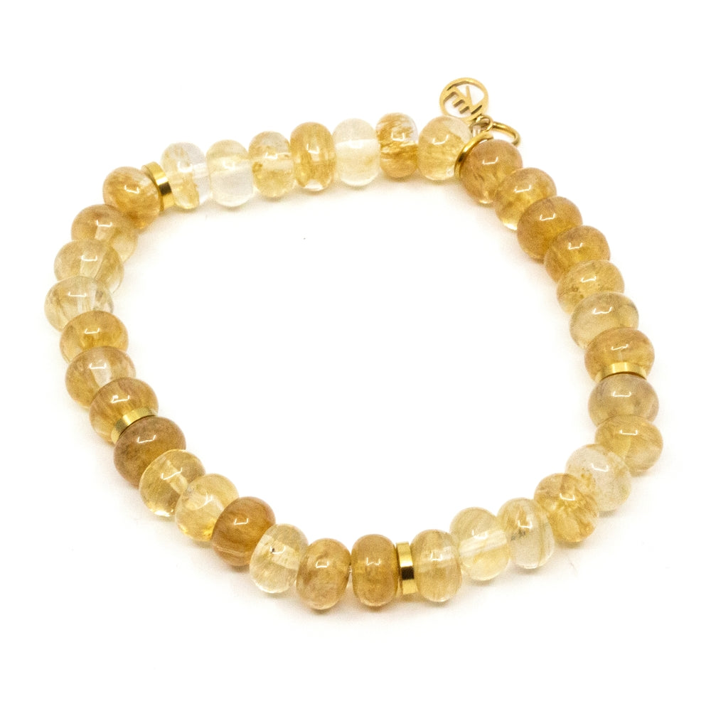 Chunky Gem Armband Citrin