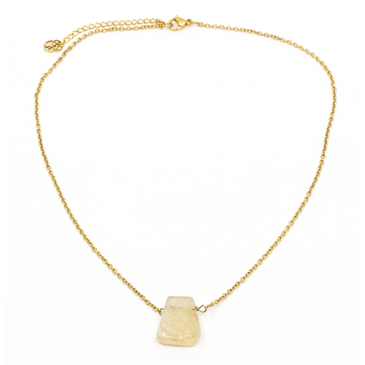 Citrin Halsband Gul