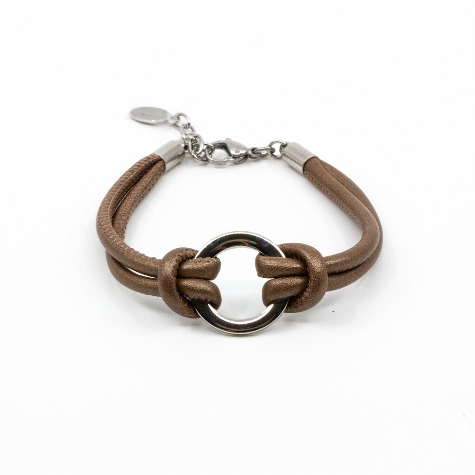 Ring Läderarmband Brons