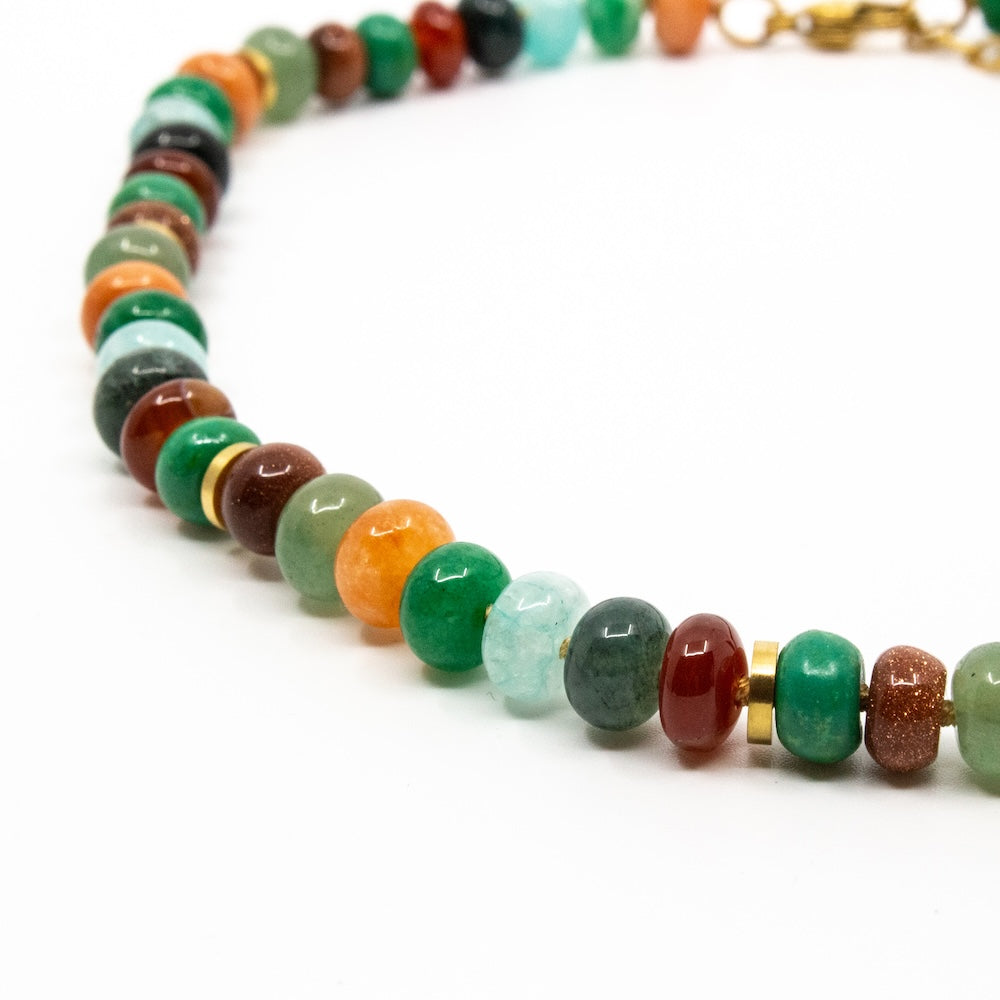 Chunky Gem Necklace Light mix