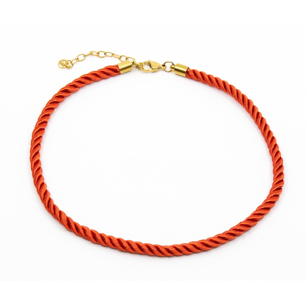 Rope Necklace 40cm Red
