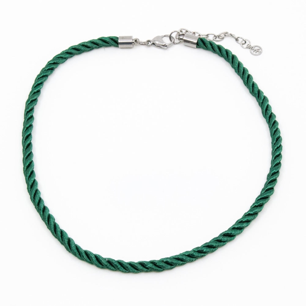 Rope Halsband 40cm Mörkgrön