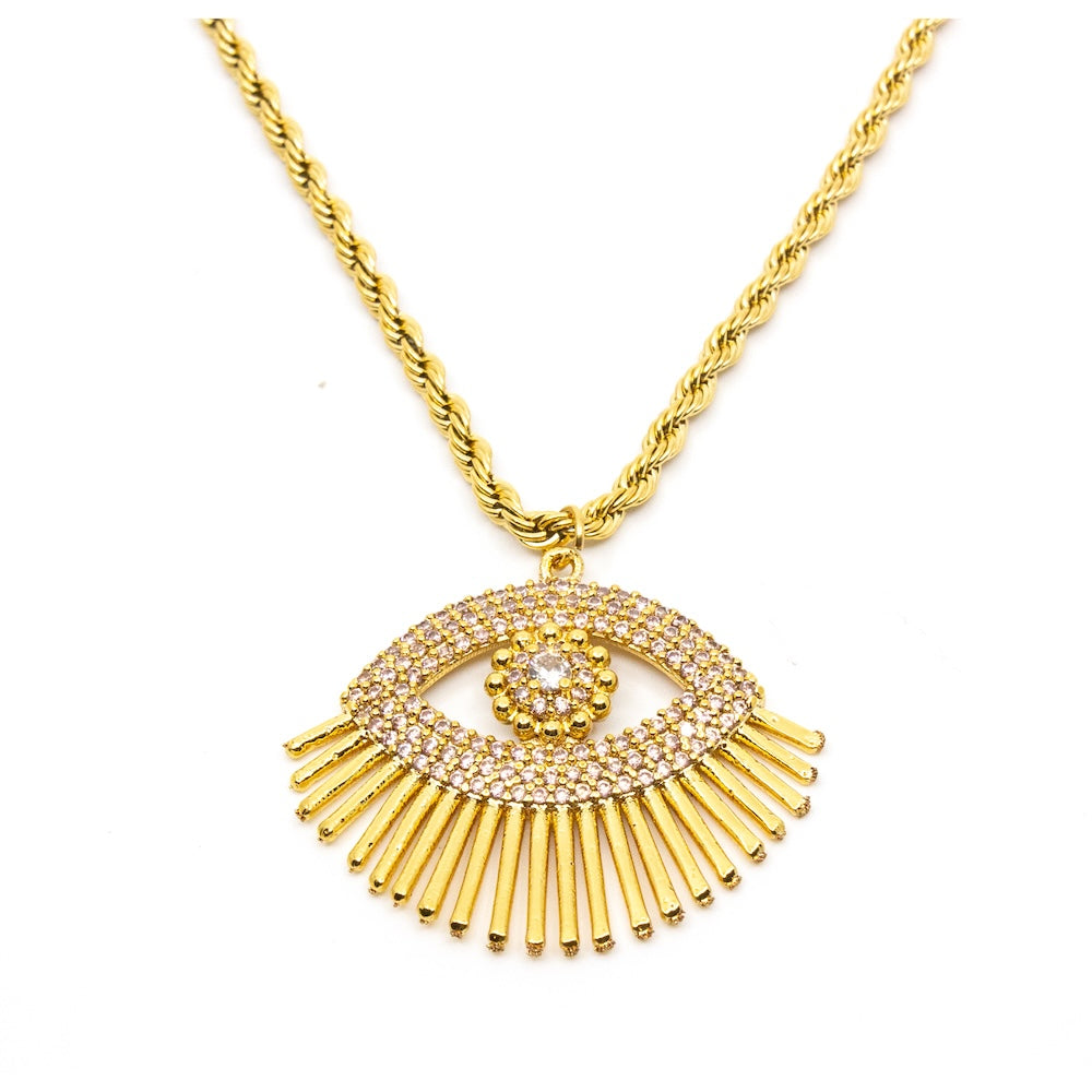 Eye Gazing Halsband Rosa Guld