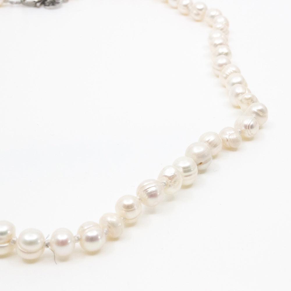 Pearl Halsband Vit/Silver