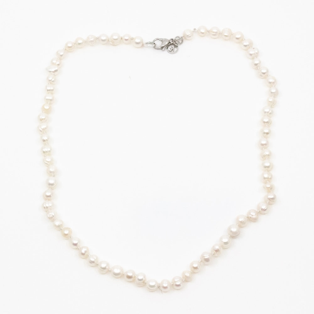 Pearl Halsband Vit/Silver