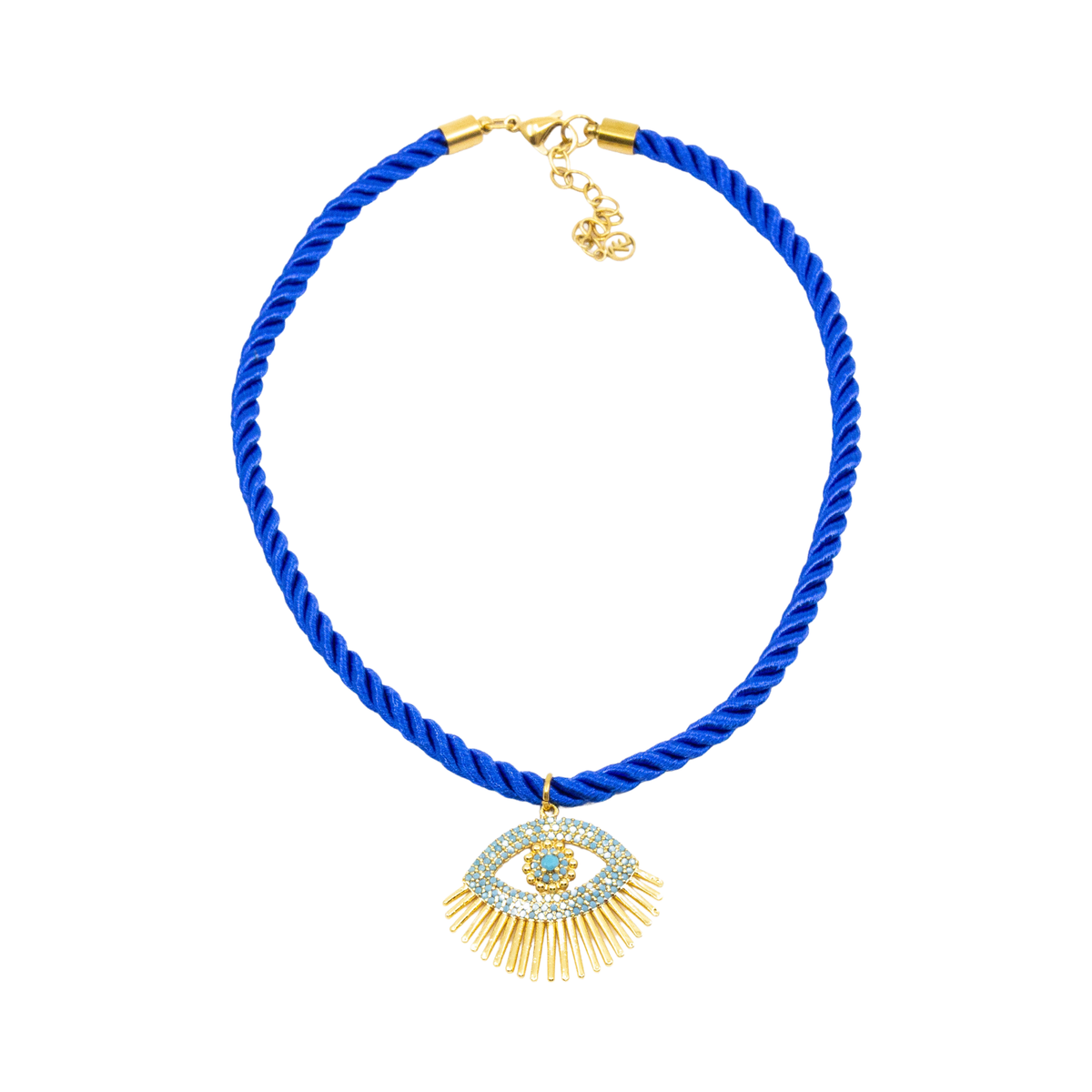 Eye Gazing Rope Halsband Blue