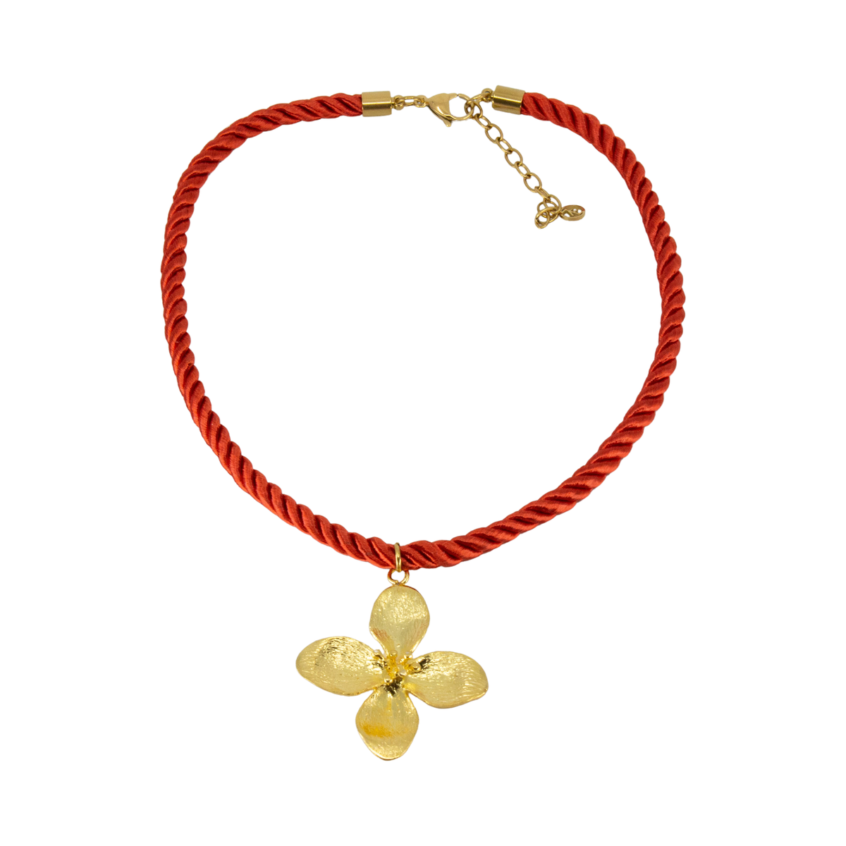 Flower Rope Halsband Röd