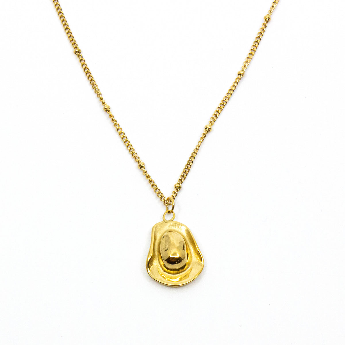 Cowboy Hat Halsband 42cm Guld