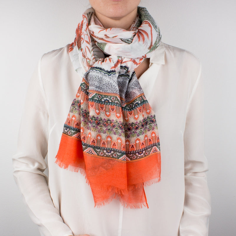 Newport Sjal Orange Multi