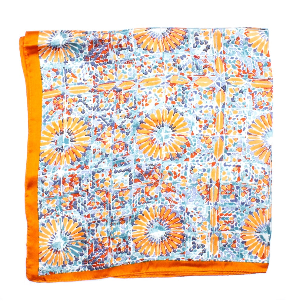 Foix Shawl 70x70cm Rust